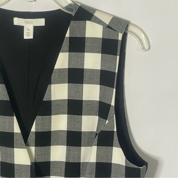 🎊Host Pick 9/27!🎊 1901 Checkered Pinafore plaid dress women’s Size 14 preppy - Picture 5 of 13